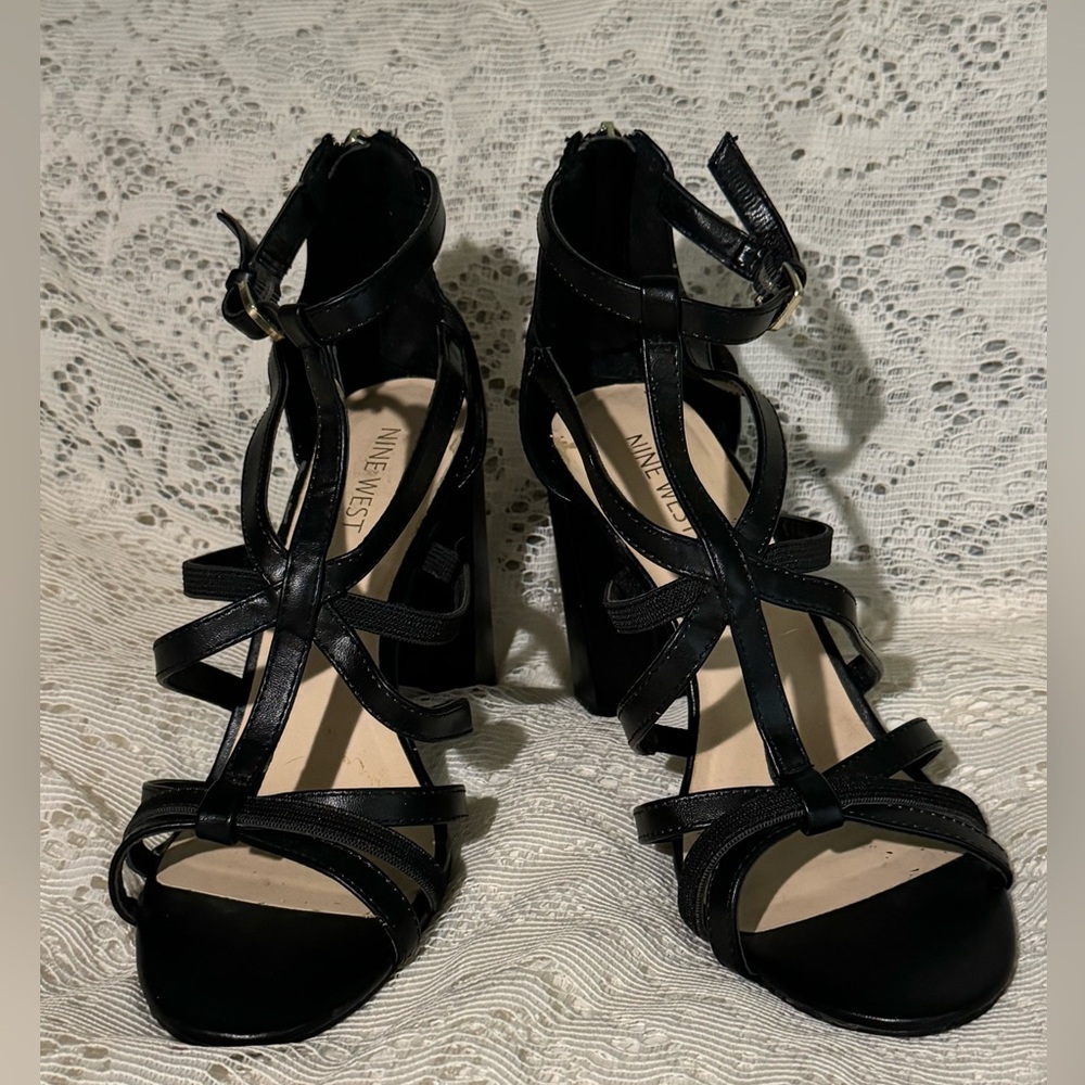 Nine West chunk heels 7.5